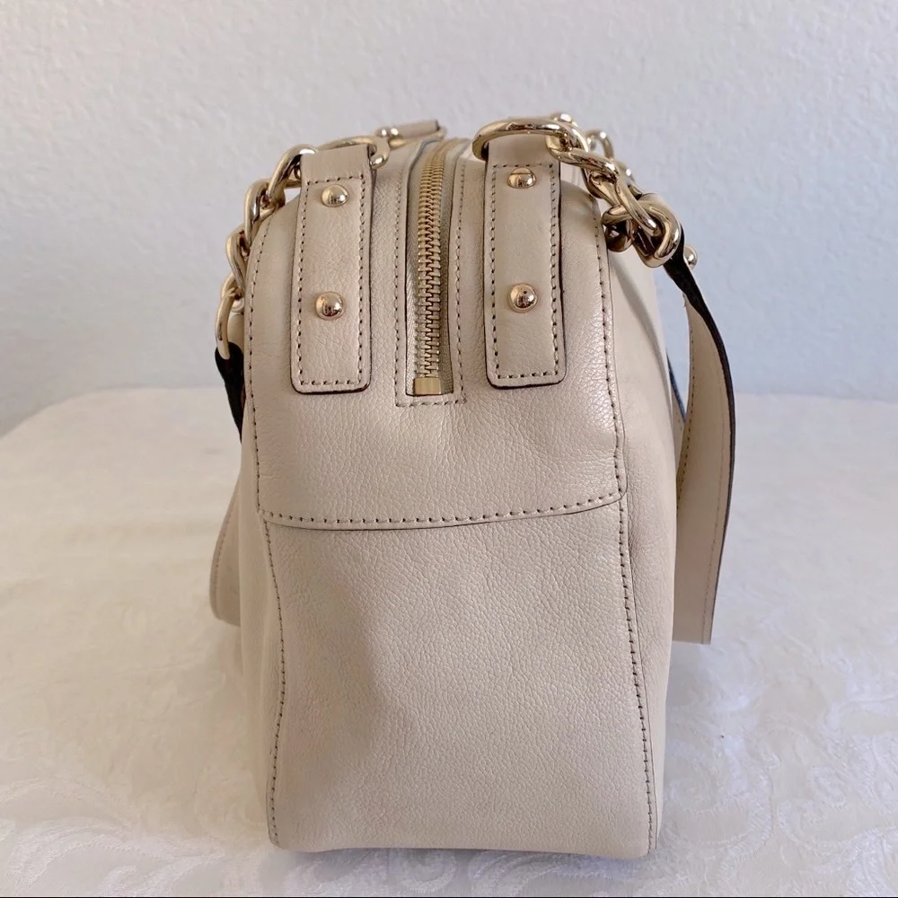 Kate spade beige chain strap leather bag